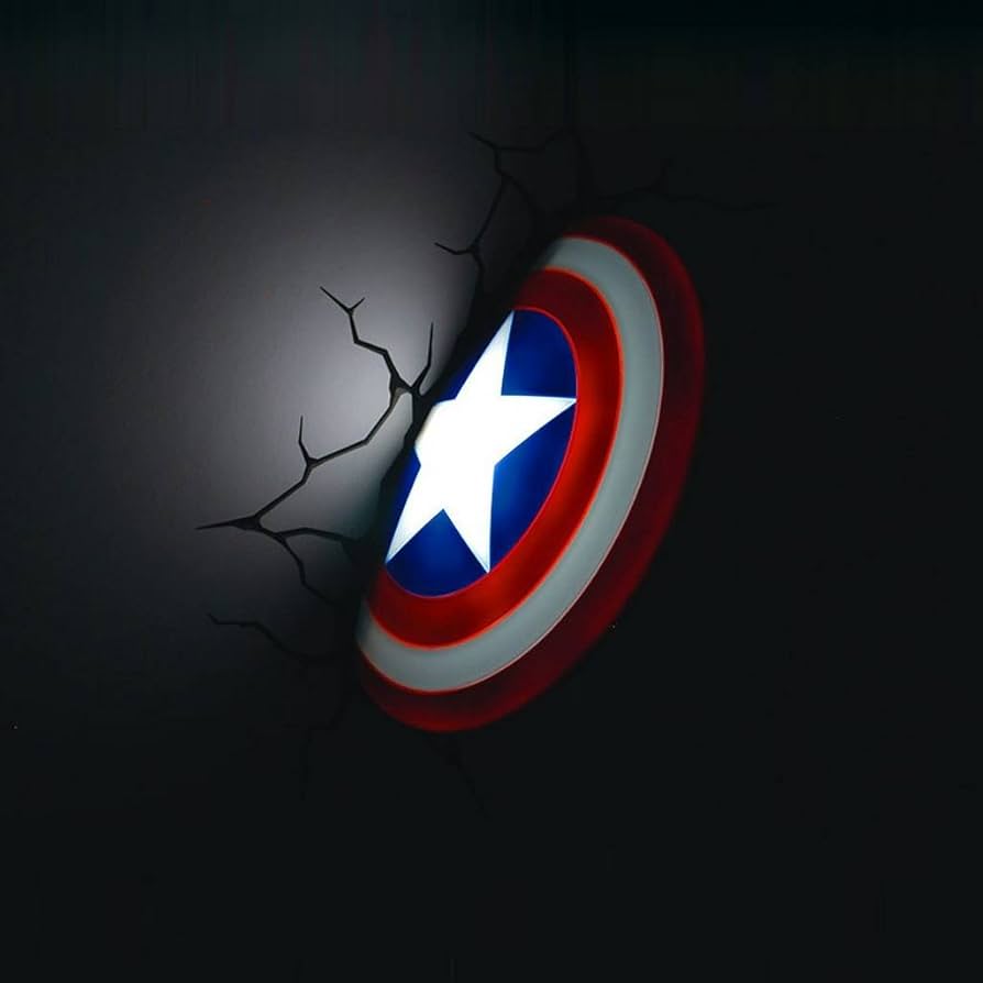 Marvel Avengers Captain America Shield 3D Deco Lamp