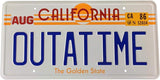 Back to the Future - "OUTATIME" Replica Number Plate Tin Sign by Eaglemoss