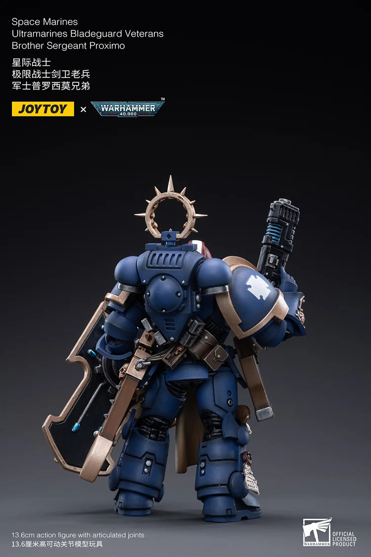 Warhammer 40K Ultramarines Bladeguard Veteran Brother Sergeant Proximo 1/18 Scale Figure