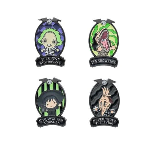 Beetlejuice Set of 4 Pins