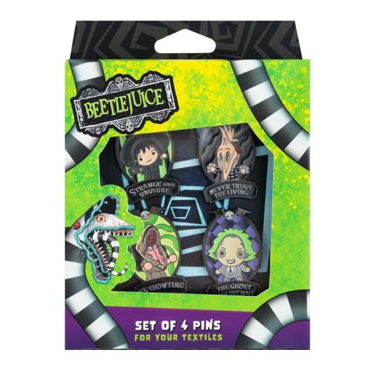 Beetlejuice Set of 4 Pins