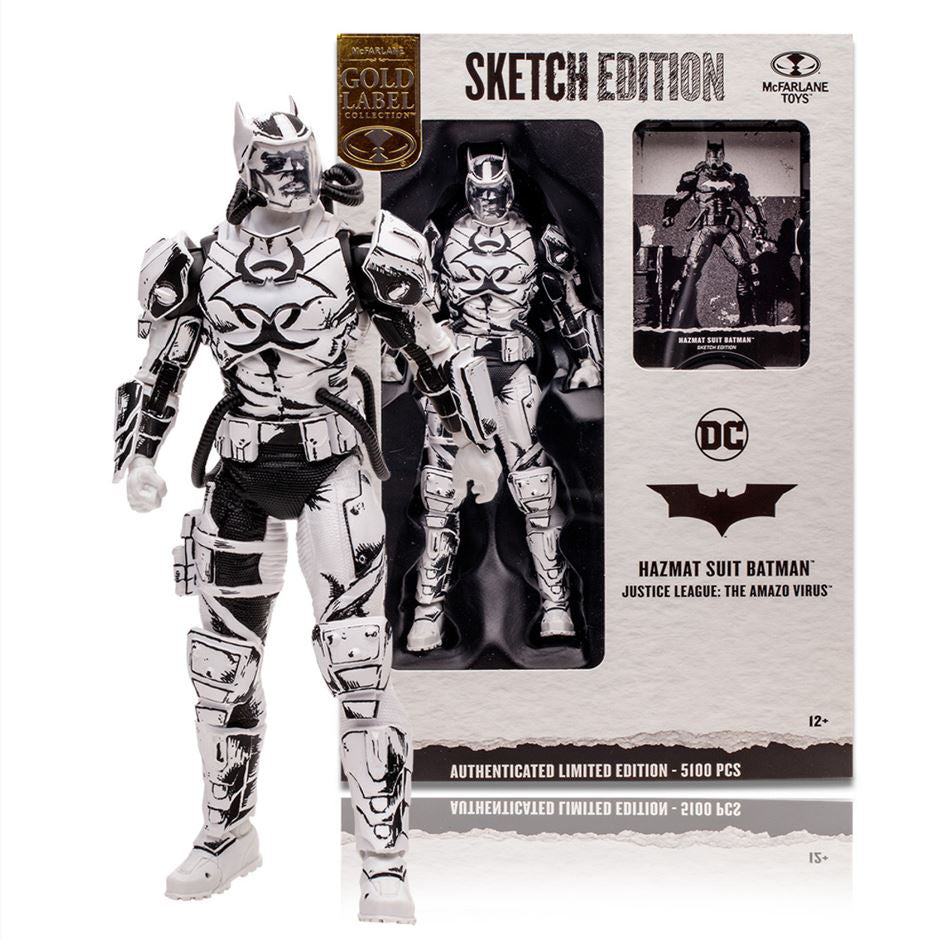 DC Comics Batman Hazmat Suit Sketch Edition Gold Label 7" Action Figure