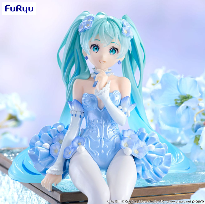 Hatsune Miku Noodle Stopper Flower Fairy Nemophila Pale Blue Color Ver. 15 cm PVC Statue