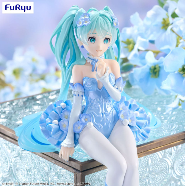 Hatsune Miku Noodle Stopper Flower Fairy Nemophila Pale Blue Color Ver. 15 cm PVC Statue