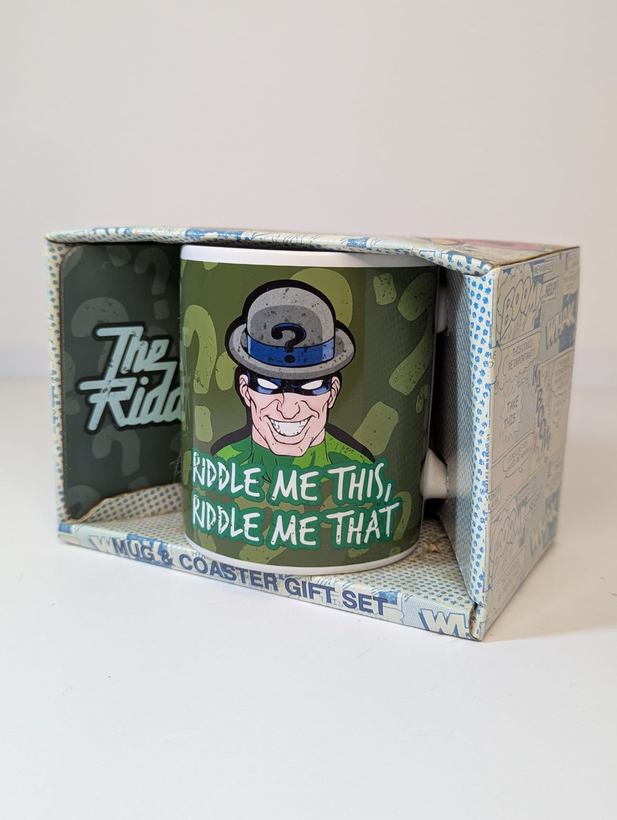 DC Comics - Batman - The Riddler "Riddle Me This, Riddle Me That" Mug and Coaster Gift Set