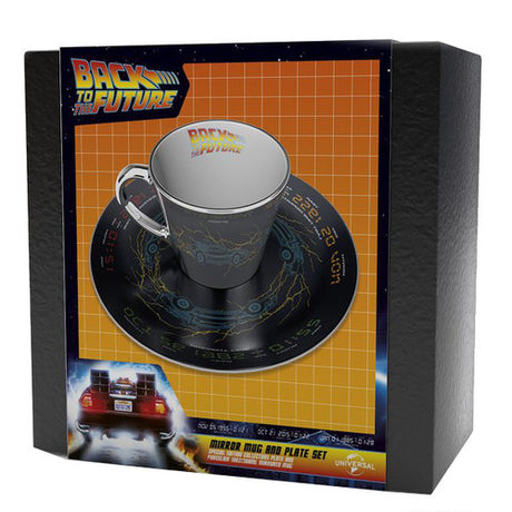 Back To The Future Mirror Mug and Plate Gift Set