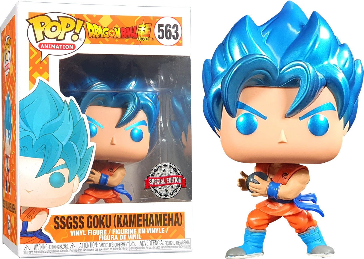 Dragon Ball Super SSGSS Goku (Kamehameha) (Metallic) Funko Pop! Vinyl Figure #563