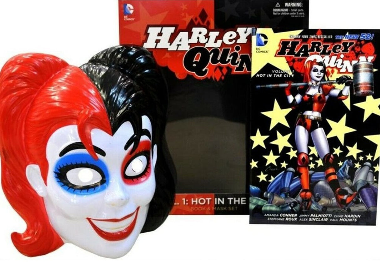 DC Comics - Harley Quinn Comic Book and Mask Set - Vol. 1 Hot in the City