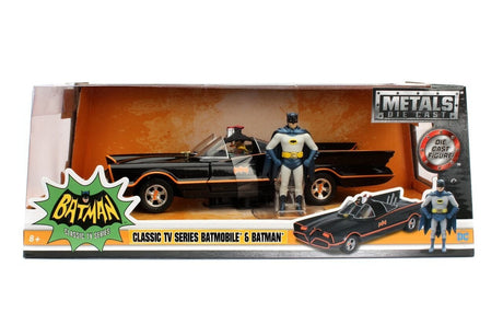 DC Comics Batman Classic TV Series (1966) Jada Toys Metals Die Cast Batman and Robin With Batmobile Figure