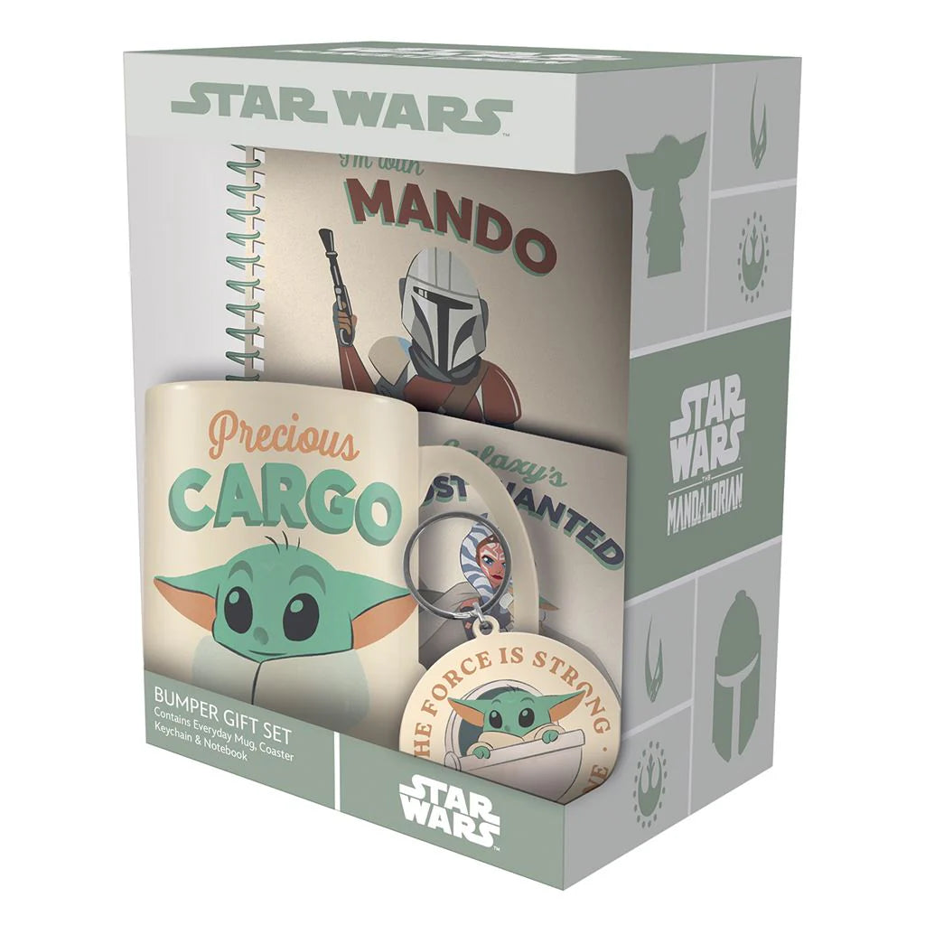 Star Wars The Mandalorian - "Precious Cargo" Bumper Gift Set (With Mug, Coaster, Keychain and Notebook)