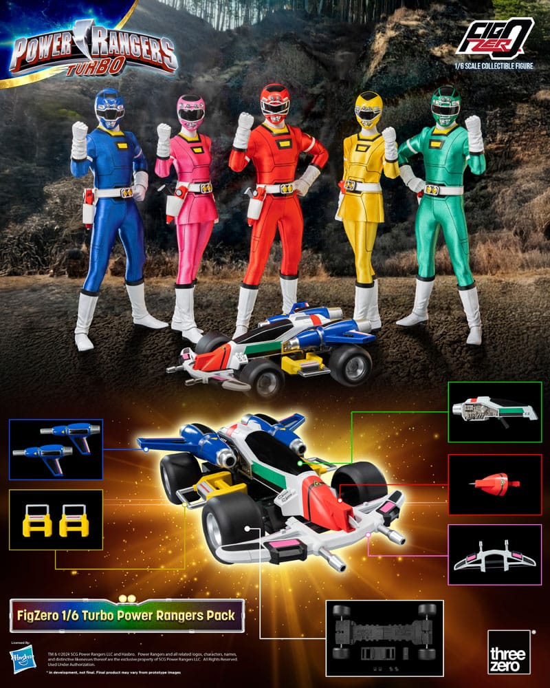 Power Rangers Turbo FigZero 5-Pack Turbo Power Rangers 30 cm 1/6 Action Figures