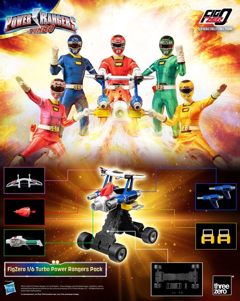 Power Rangers Turbo FigZero 5-Pack Turbo Power Rangers 30 cm 1/6 Action Figures