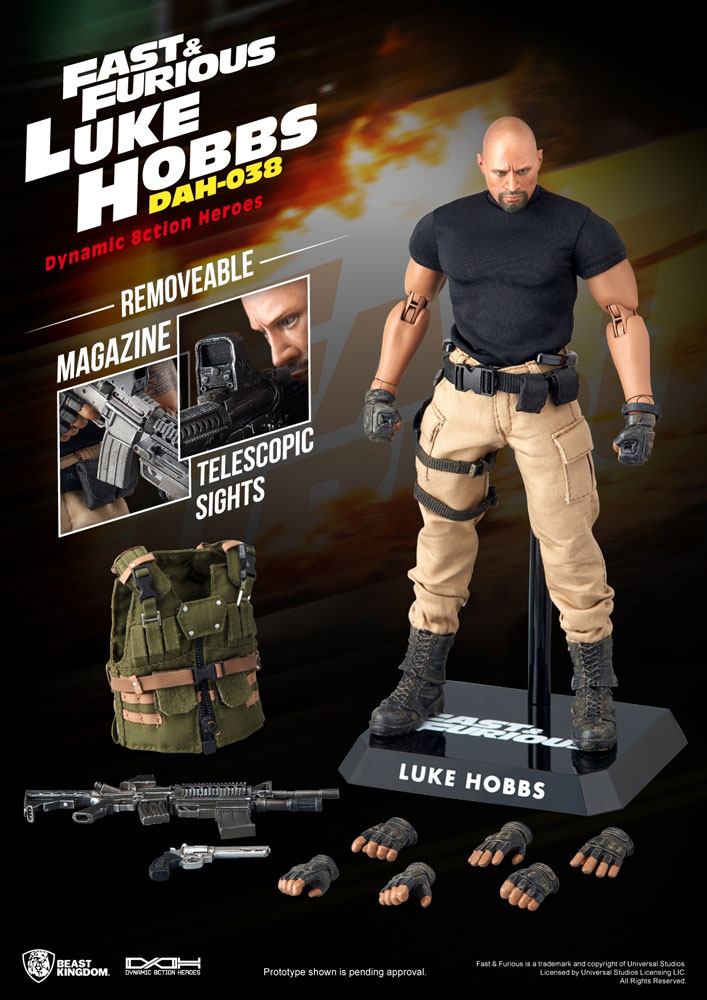 Fast & Furious Luke Hobbs 21 cm 1/9 Dynamic 8ction Heroes Action Figure