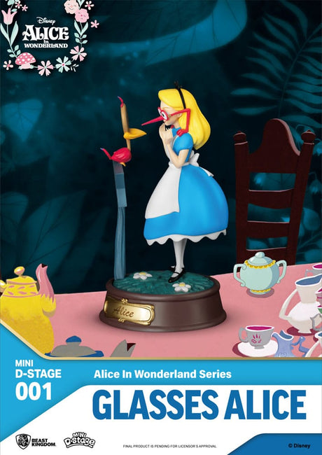 Alice in Wonderland Glasses Alice 10 cm Mini Diorama Stage PVC Statue