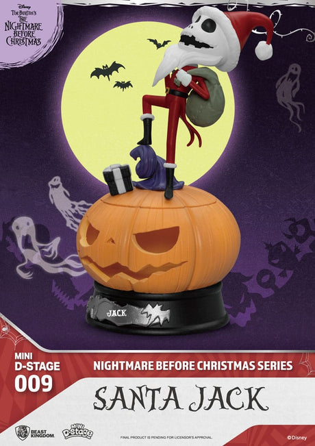 The Nightmare Before Christmas Santa Jack 10 cm Mini Diorama Stage PVC Figure