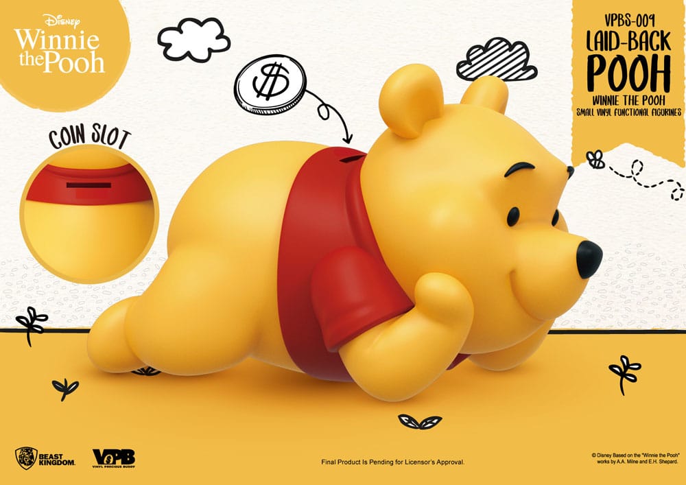 Winnie The Pooh Laid Back Winnie 17 cm Small Vinyl Bank