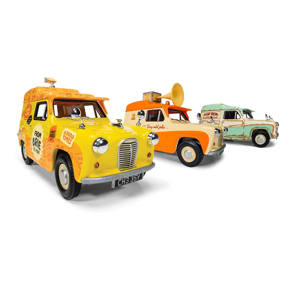 Wallace & Gromit Austin A35 Van Collection - Cheese Please!, Top Bun, Spick & Spanmobile 1/43 Diecast Models