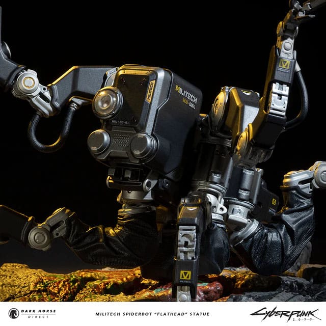 Cyberpunk 2077 Militech Spiderbot "Flathead" 25 cm Statue