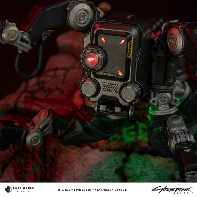 Cyberpunk 2077 Militech Spiderbot "Flathead" 25 cm Statue