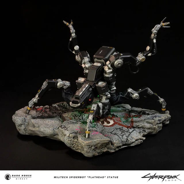 Cyberpunk 2077 Militech Spiderbot "Flathead" 25 cm Statue