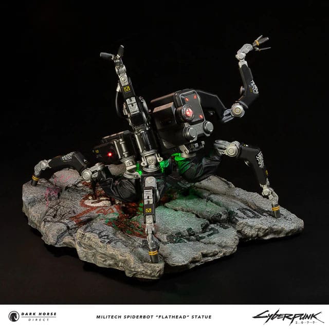 Cyberpunk 2077 Militech Spiderbot "Flathead" 25 cm Statue