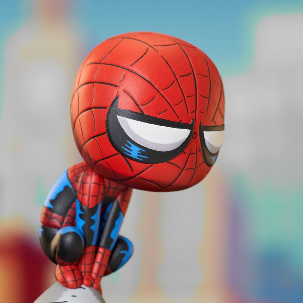 Marvel Animated Spider-Man on Chimney 15 cm Statue