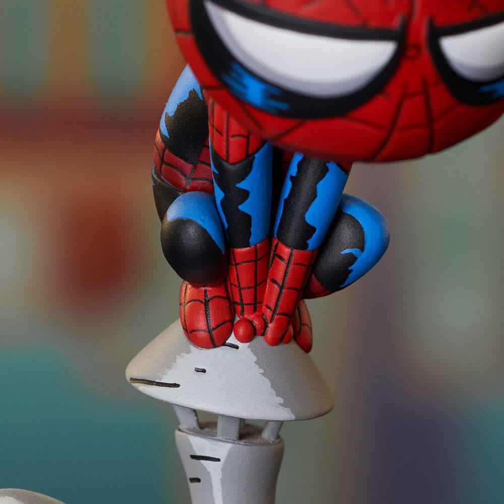 Marvel Animated Spider-Man on Chimney 15 cm Statue