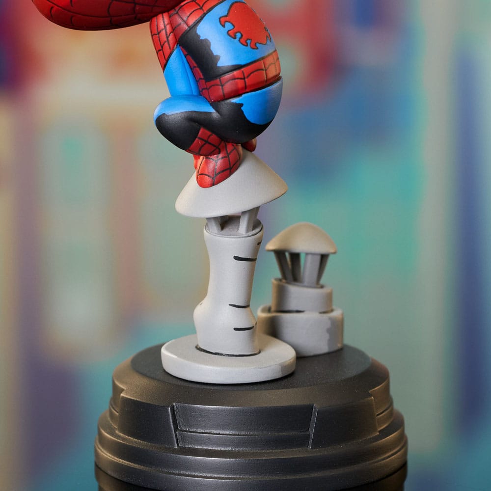 Marvel Animated Spider-Man on Chimney 15 cm Statue