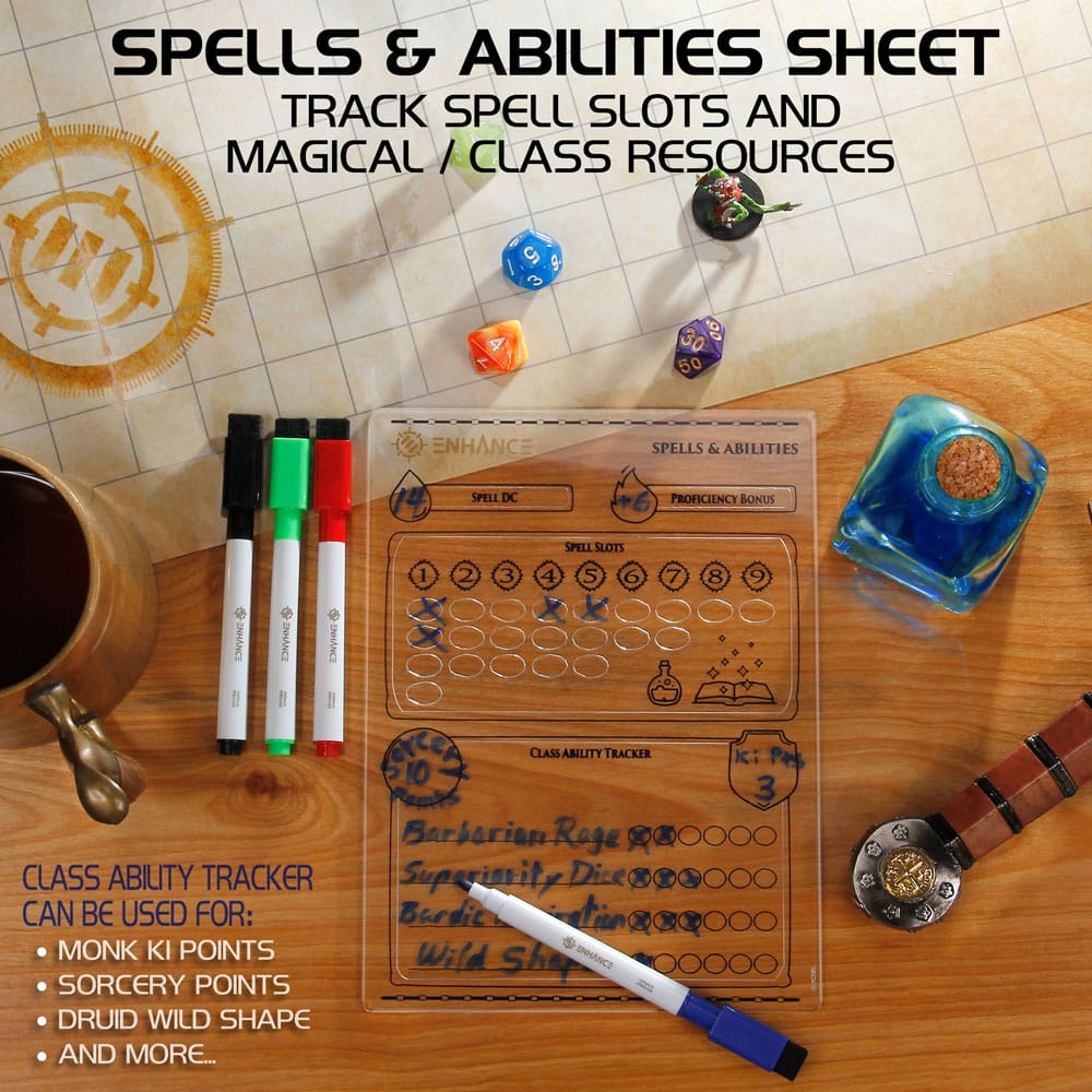 Enhance RPG Series Acrylic Character Sheet Set