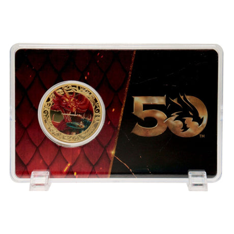 Dungeons & Dragons 50th Anniversary with Colour Print 24k Gold Plated Edition 4 cm Collectable Coin