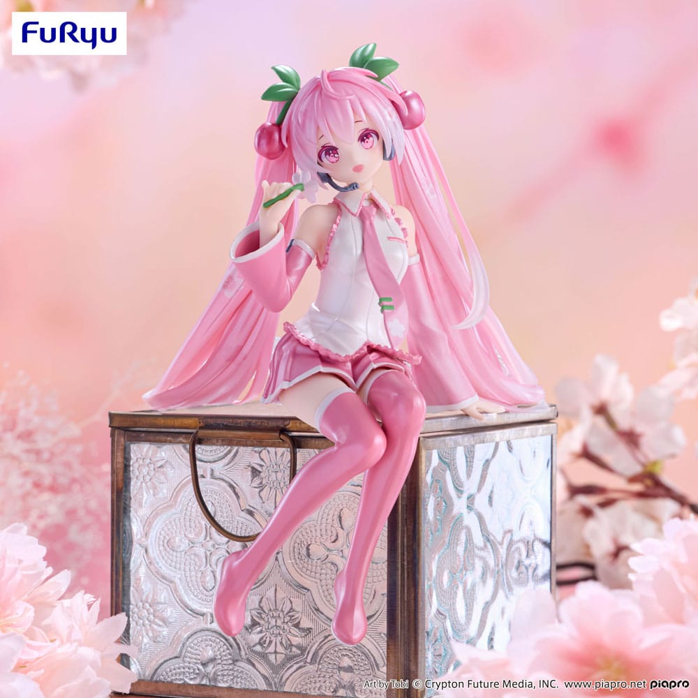 Hatsune Miku Noodle Stopper Sakura Miku 2024 Pearl Color Ver. 15 cm PVC Statue