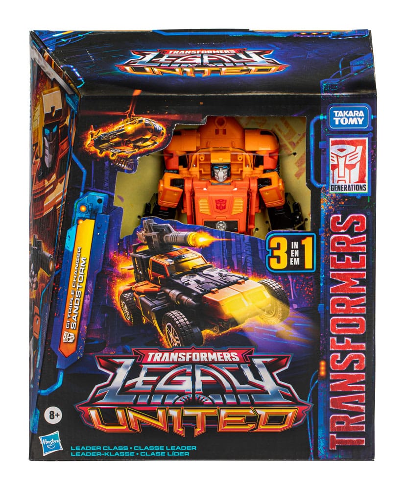 Transformers Generations Legacy United G1 Triple Changer Sandstorm 19cm Leader Class Action Figure