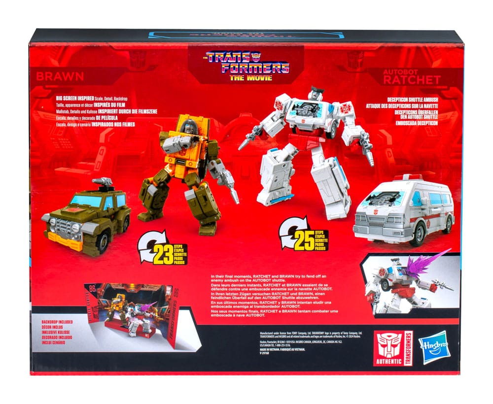 The Transformers: The Movie Studio Series Brawn & Autobot Ratchet 11 cm Deluxe Class Action Figure 2-Pack