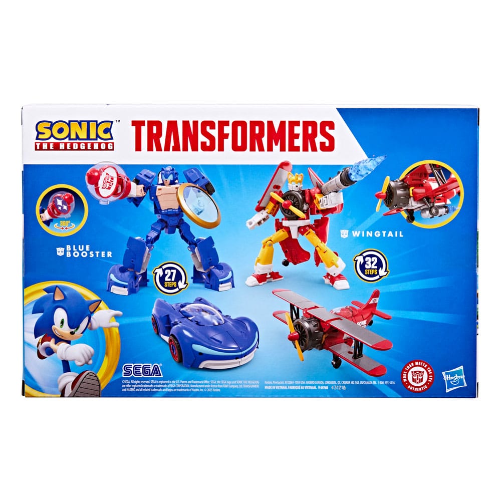 Sonic the Hedgehog x Transformers Wingtail & Blue Booster 13 cm Action Figure