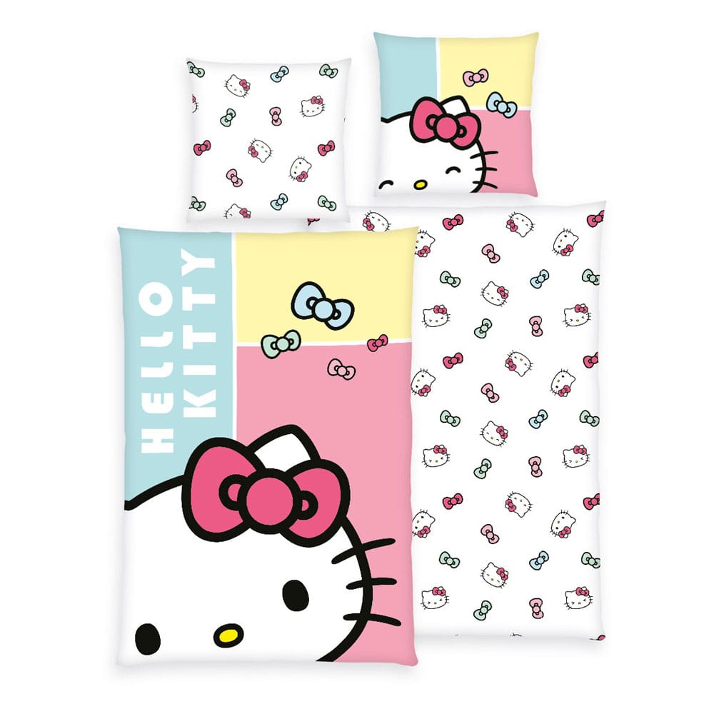 Hello Kitty Bow 135 x 200 cm 80 x 80 cm Duvet Set