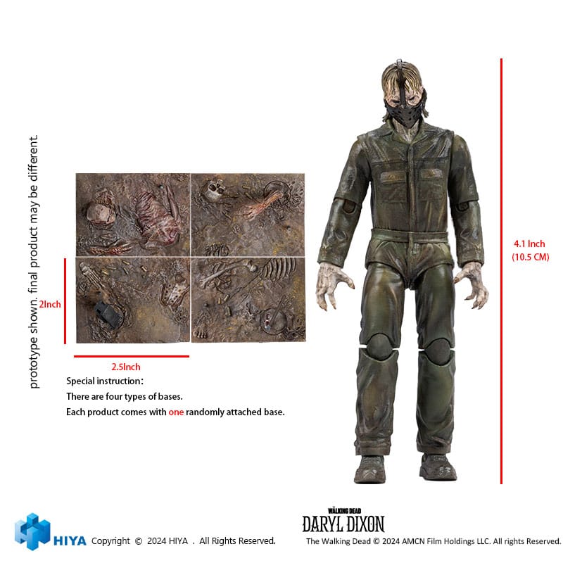 The Walking Dead Daryl Dixon Dark Eyes Walker 11 cm 1/8 Exquisite Mini Action Figure