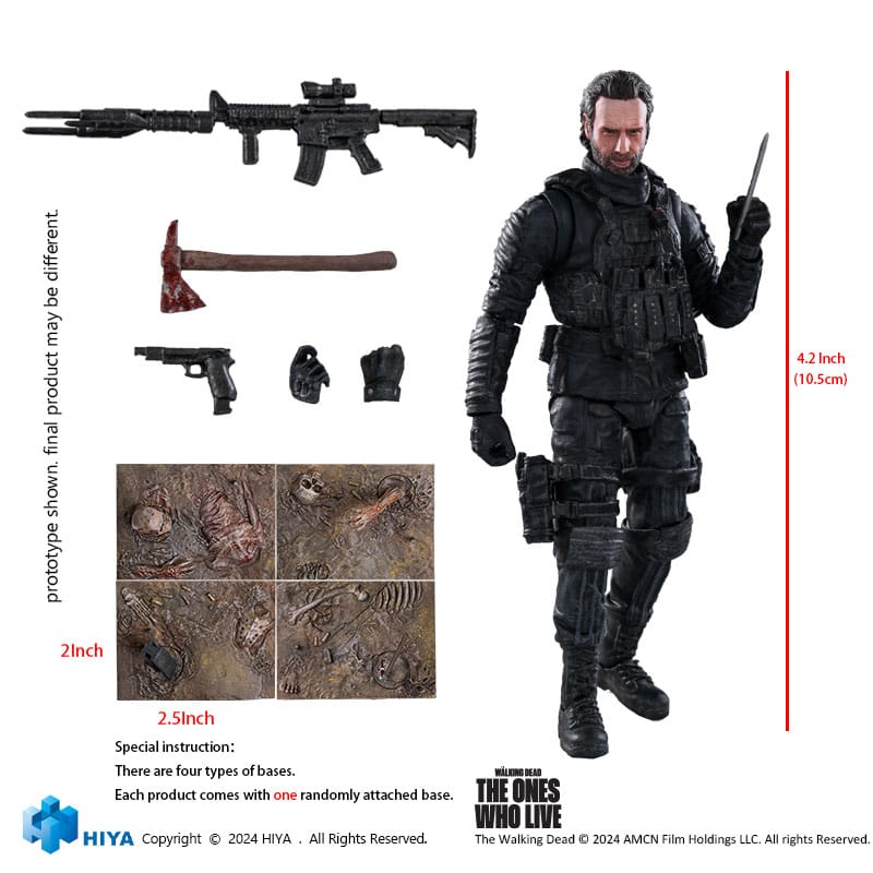 The Walking Dead The Ones Who Lived Daryl Dixon Dark Eyes Walker 11 cm 1/18 Exquisite Mini Action Figure