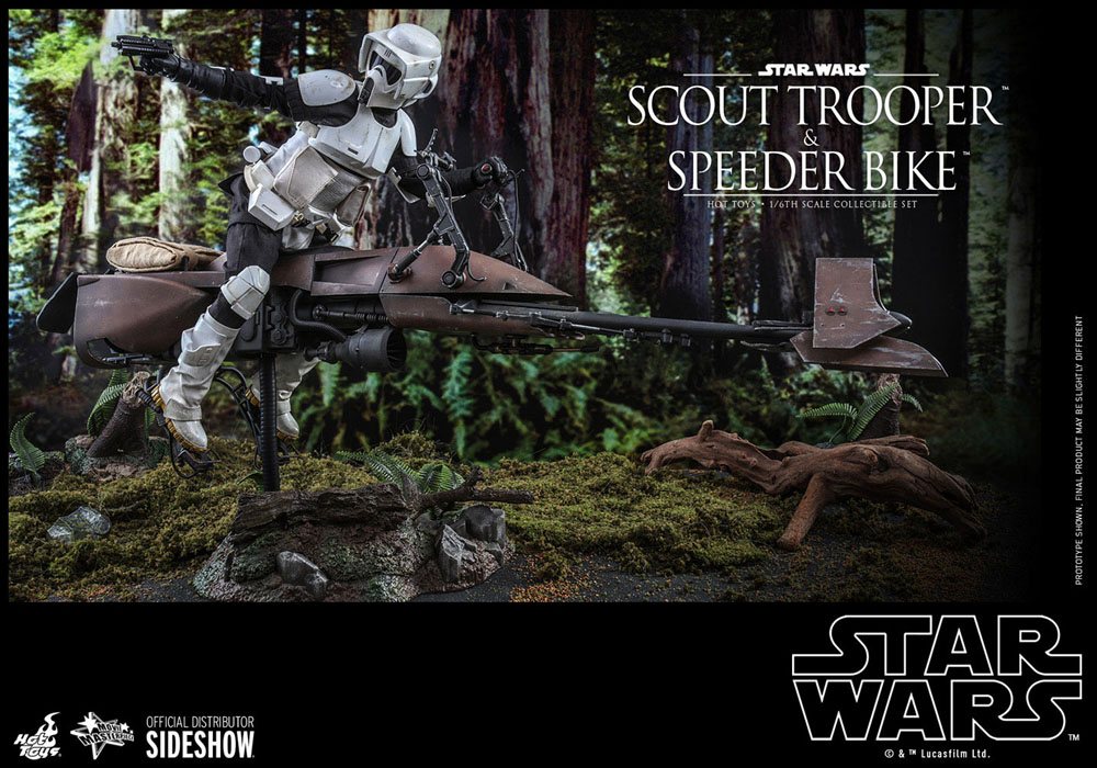 Star Wars Scout Trooper & Speeder Bike 1/6 Scale Hot Toys Collectible Figure