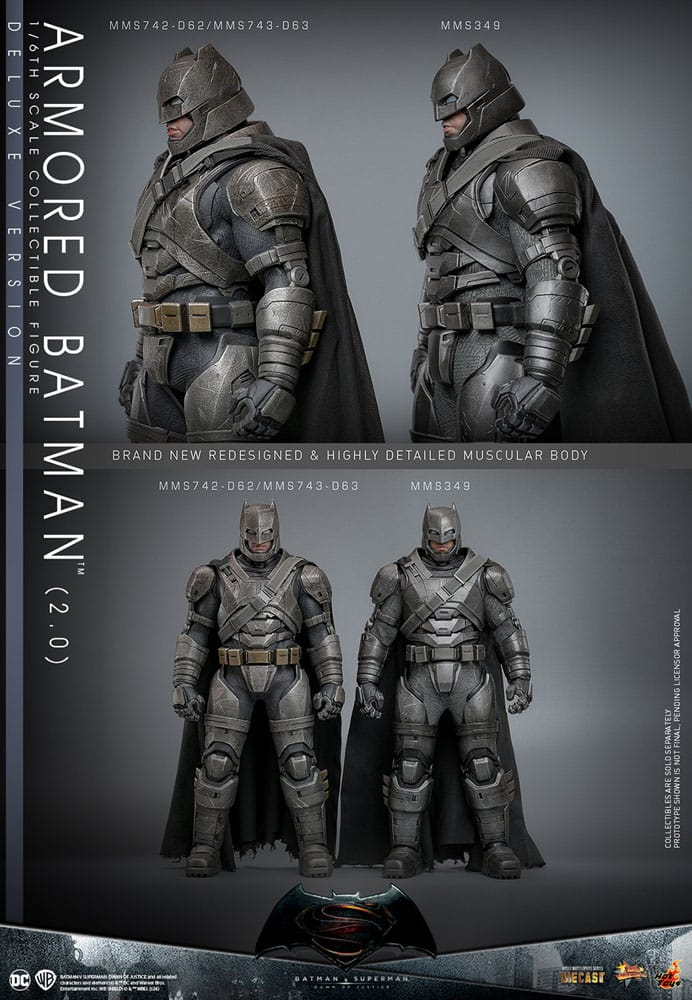 Batman v Superman: Dawn of Justice Movie Masterpiece Armored Batman 2.0 (Deluxe Version) 33 cm 1/6  Action Figure