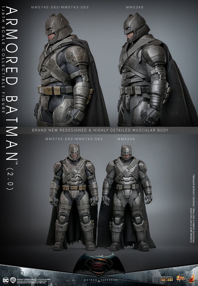 Batman v Superman: Dawn of Justice Movie Masterpiece Armored Batman 2.0  1/6 33 cm Action Figure