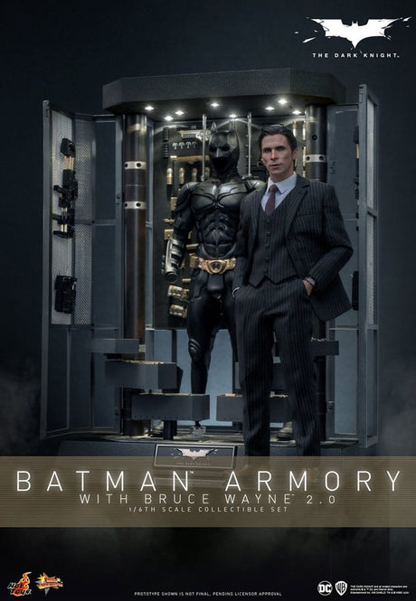 The Dark Knight Movie Masterpiece Batman Armory with Bruce Wayne (2.0) 30 cm 1/6 Action Figures & Diorama