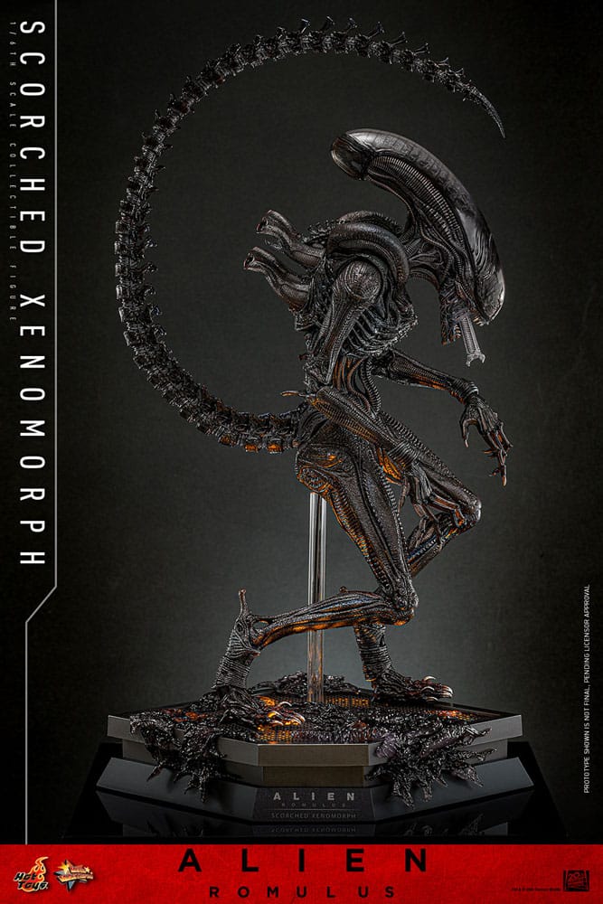 Alien Romulus Movie Masterpiece Scorched Xenomorph 44 cm 1/6 Action Figure