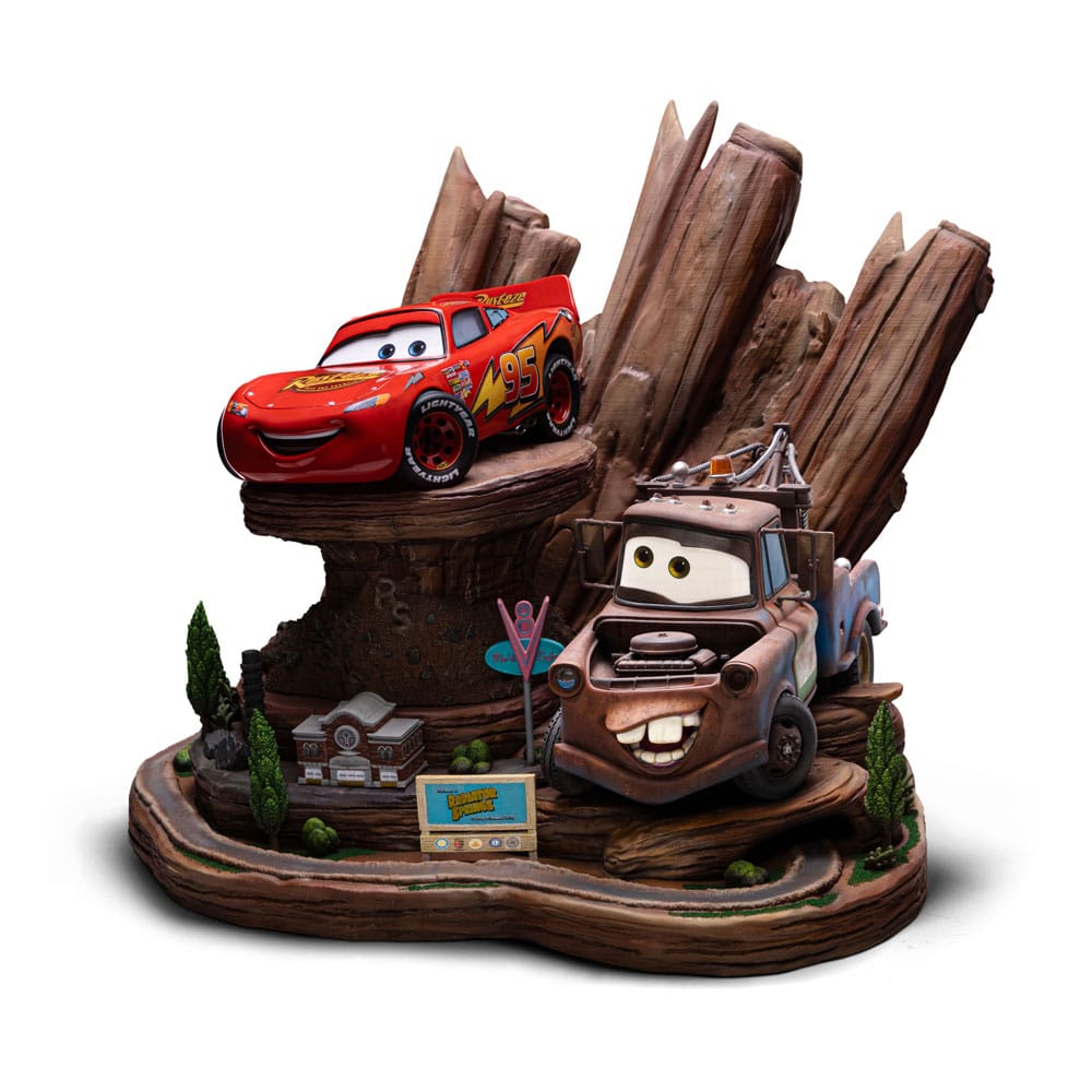 Cars Lightning Mcqueen & Tow Mater 31 cm 1/10 Deluxe Art Scale Statue