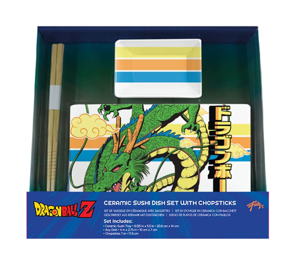 Dragon Ball Z Shenron Ceramic Sushi Set with Chopsticks