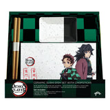 Demon Slayer Tanjiro & Giyu Ceramic Sushi Set with Chopsticks