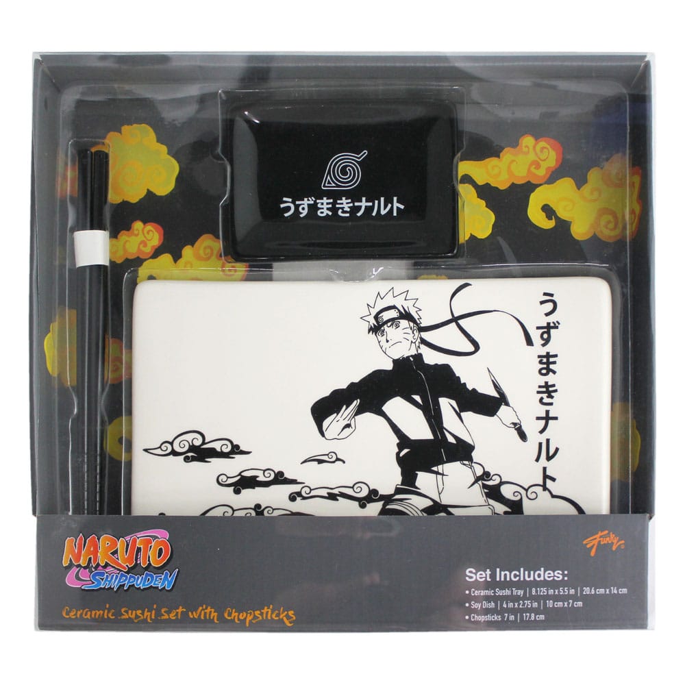 Naruto Shippuden Naruto Ceramic Sushi Set with Chopsticks