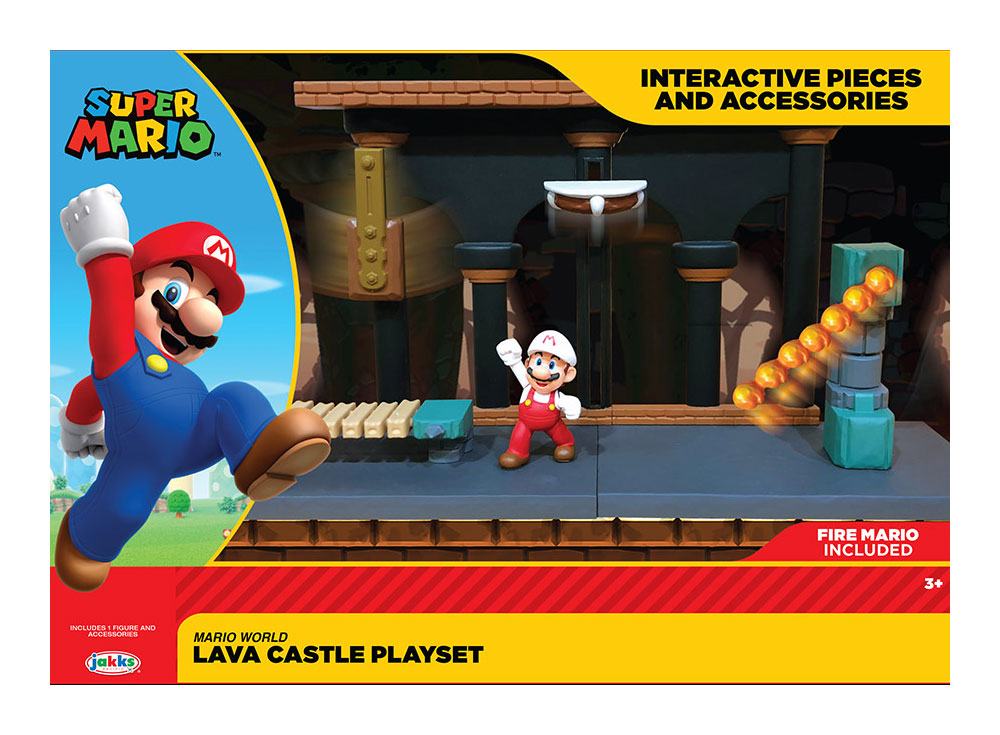 World of Nintendo Super Mario Lava Castle Playset