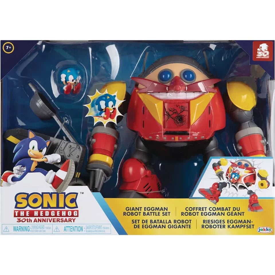 Sonic - The Hedgehog Giant Eggman Robot Battle Set Playset