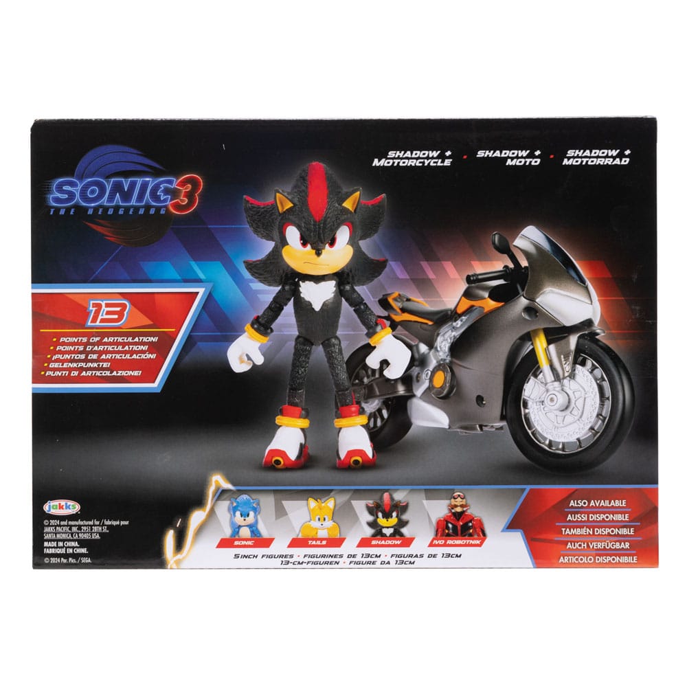 Sonic The Hedgehog Movie 3 Shadow 13 cm Action Figure with Vehicle