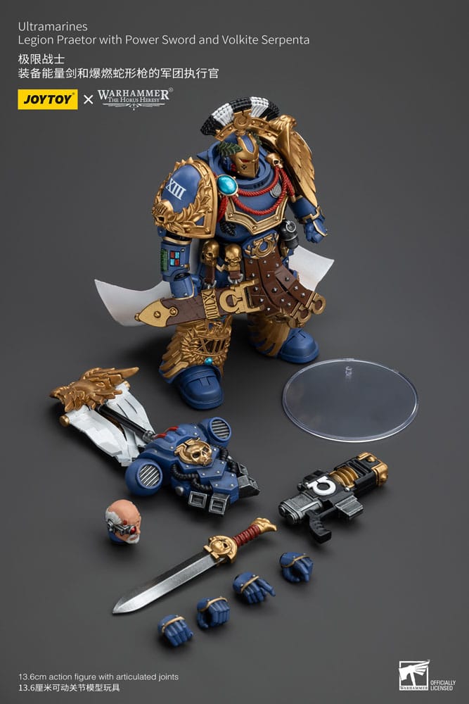 Warhammer The Horus Heresy Ultramarines Legion Praetor with Power Sword and Volkite Serpenta 20 cm 1/18 Action Figure